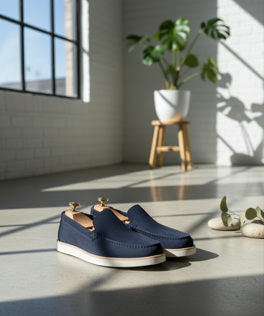 Navy Moccasin