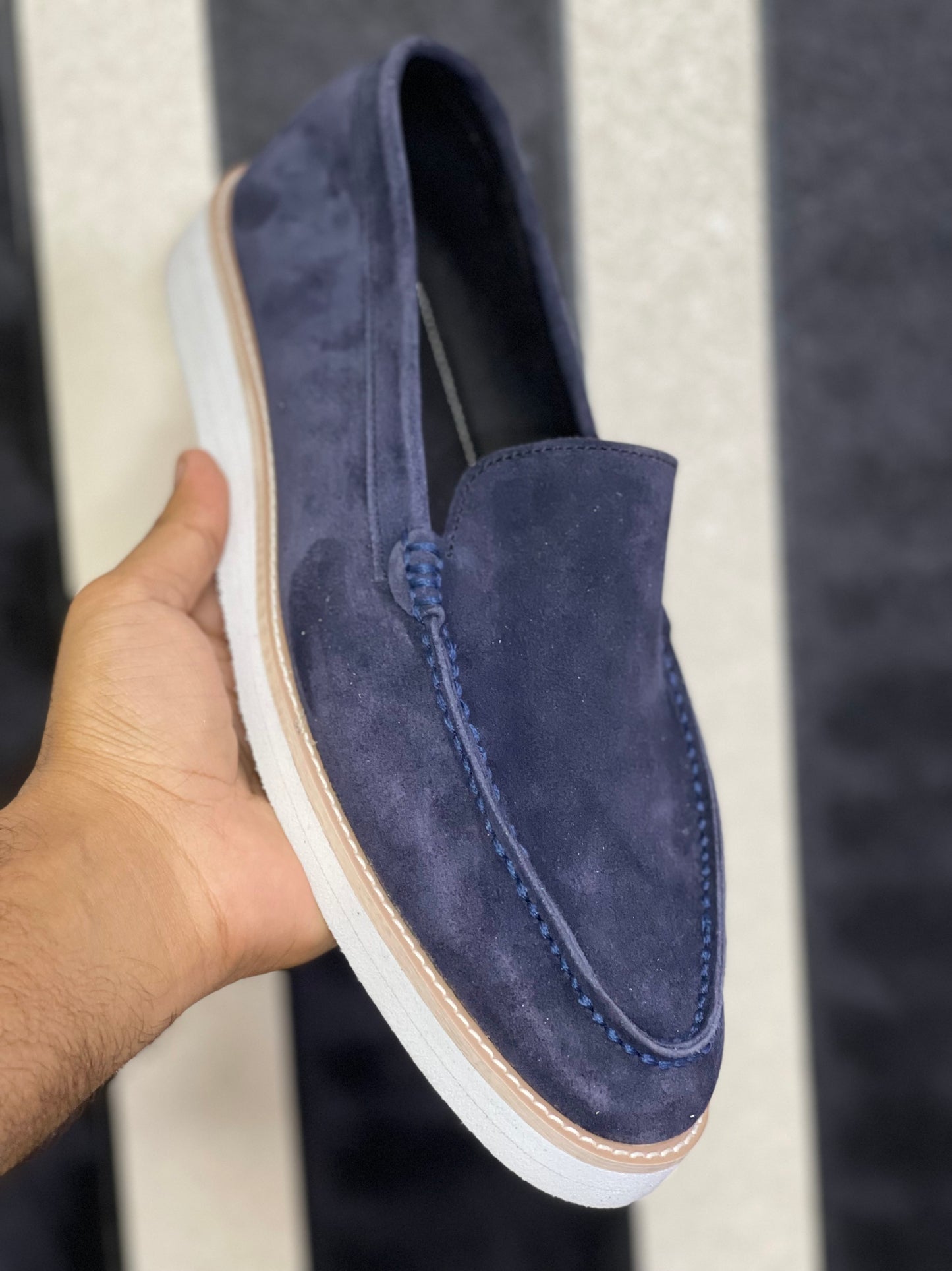 Navy Moccasin