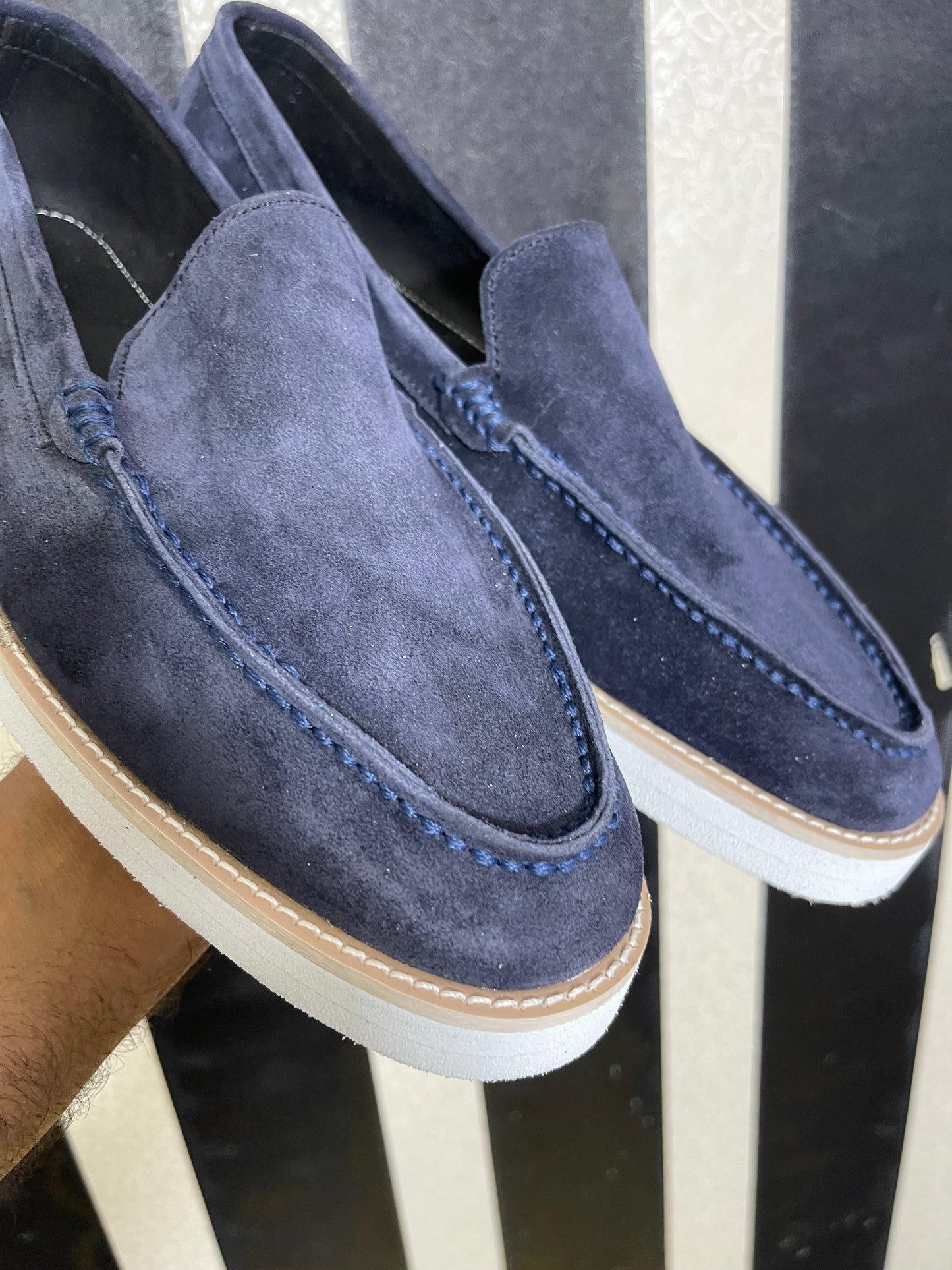 Navy Moccasin