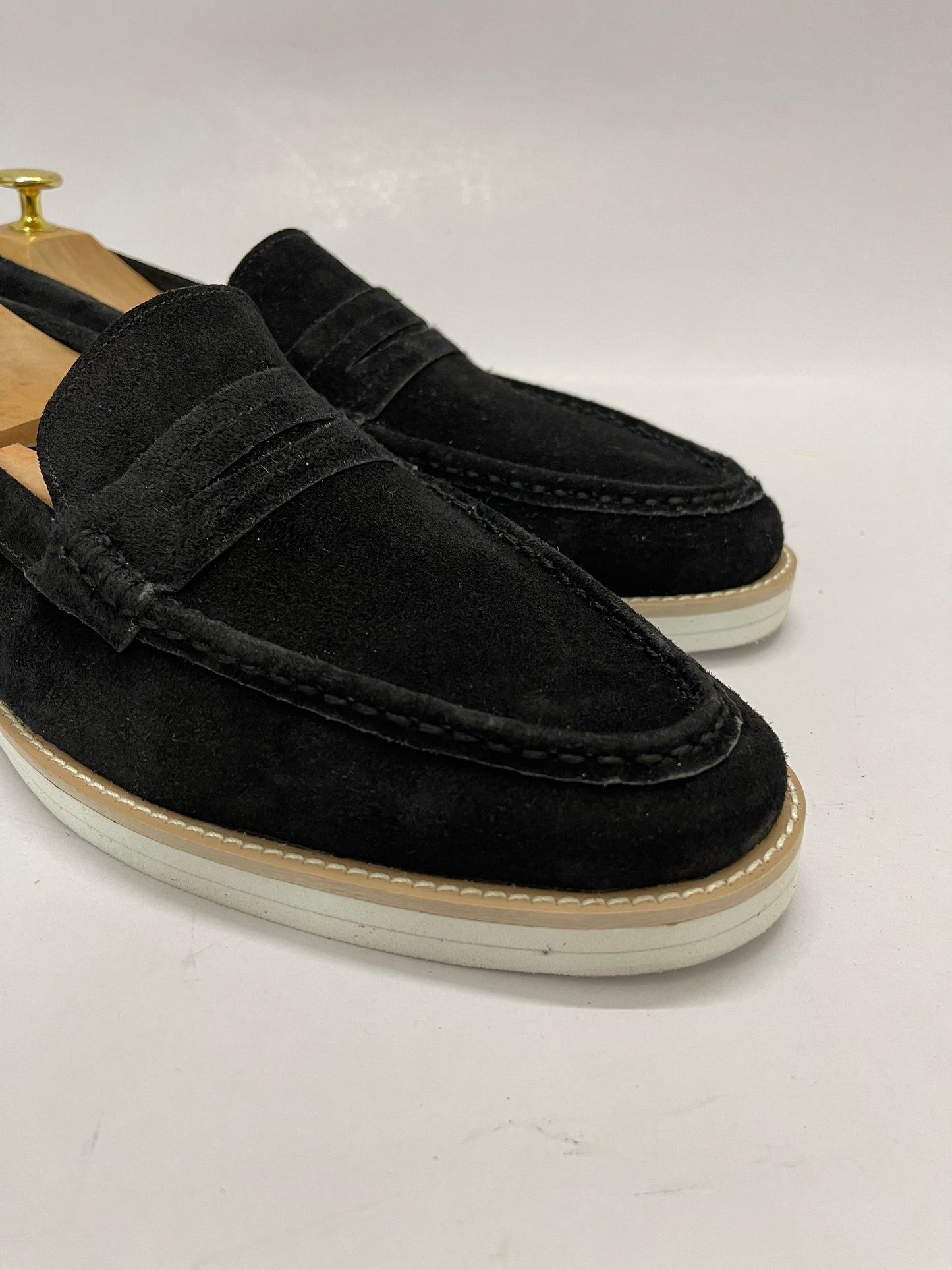 BLK-STRAP MOCCASIN-8074