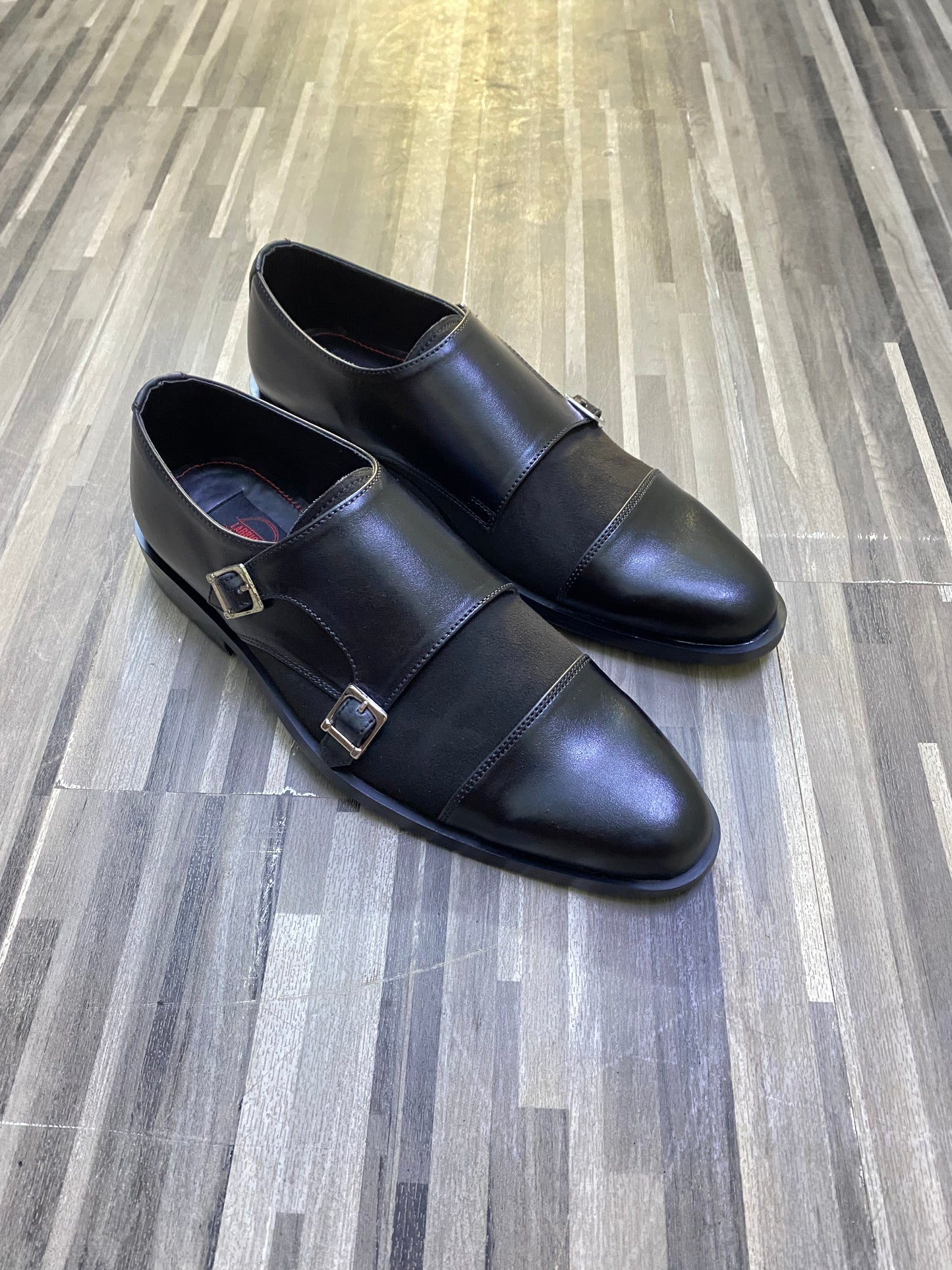 Double Monk Black Formal Shoe