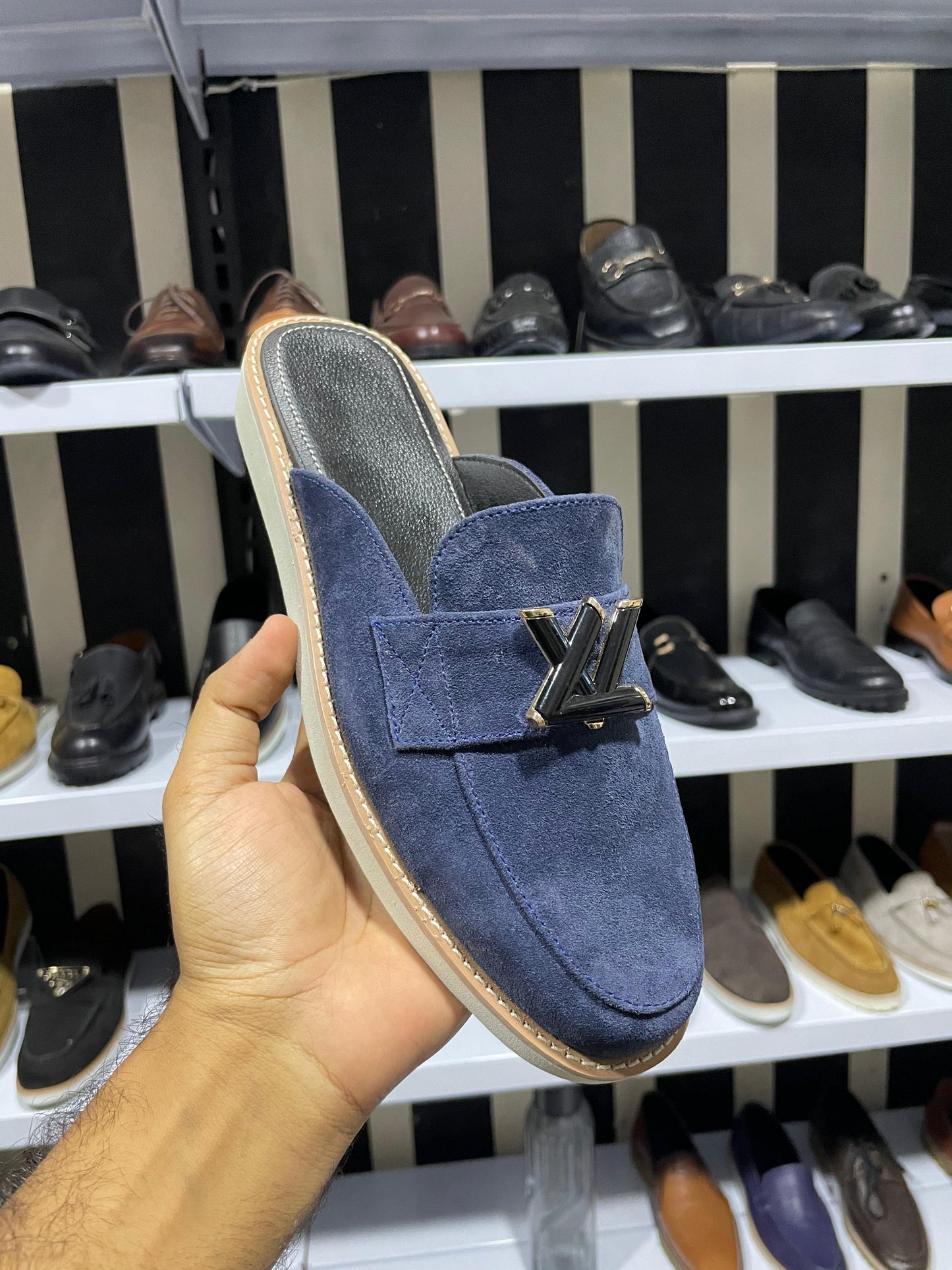 LADIES SUEDE MULE-9002