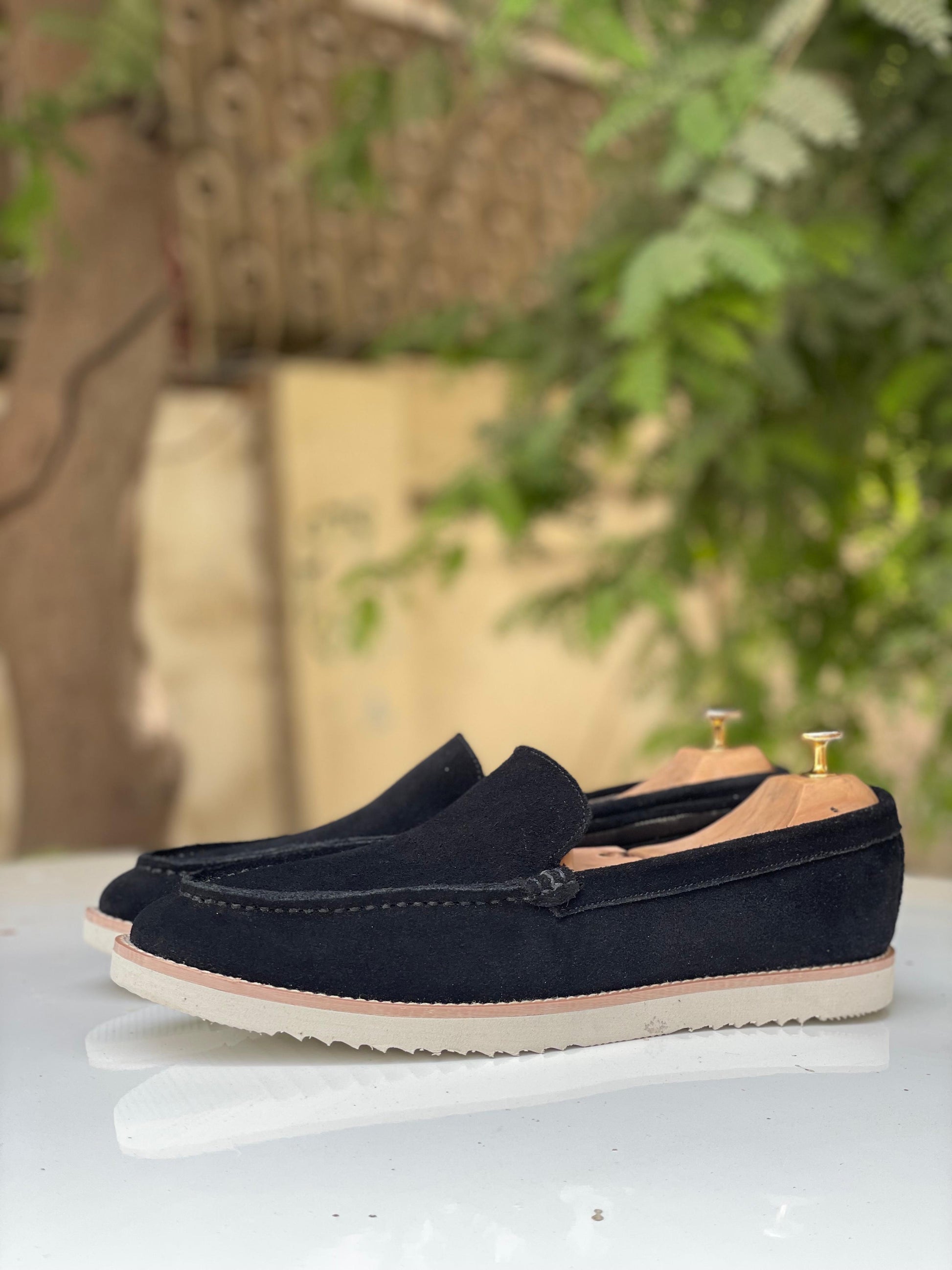 Black Suede Moccasin-8030 – Larrigan - Main Image