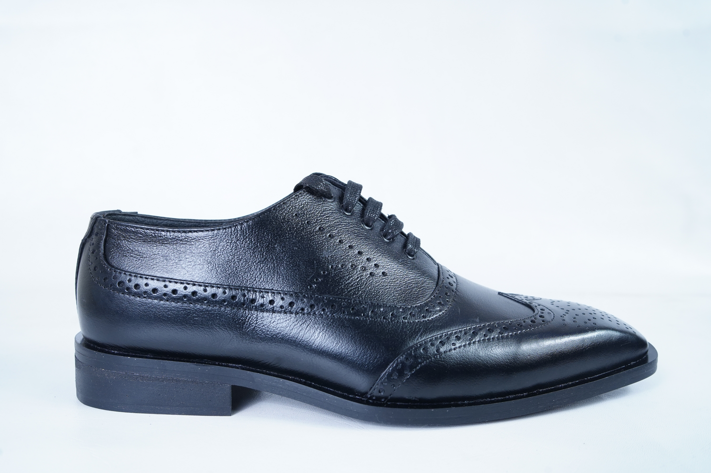 BROGUE LEATHER BLACK FORMAL SHOES